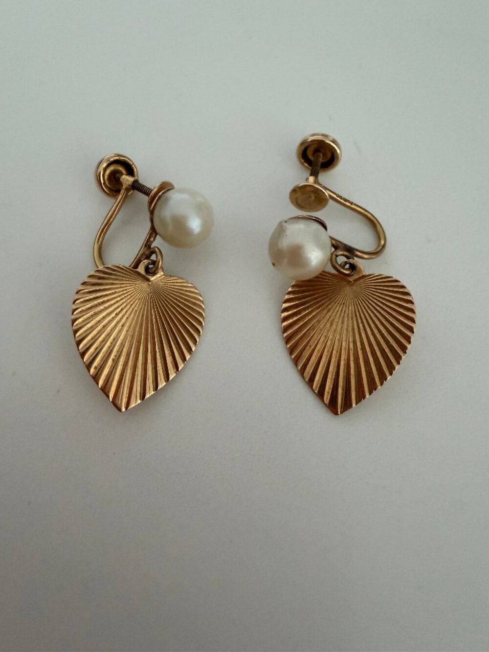 Leaf Earrings with Pearl Clip ons